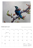 2027 - Nicolas Dillon Paintings of New Zealand Birds Calendar