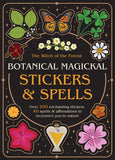 Book titled 'Botanical Magical Stickers & Spells' with illustrations of plants and magical symbols on the cover.
