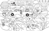 A Million Dragons: Adorable Dragons to Colour - Lulu Mayo Adult Colouring Book