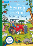 Children's activity book with animals and a car on the cover