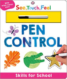 Book titled 'Pen Control: Skills for School' with a pen and illustrations on the cover.