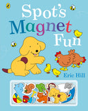 Book cover of 'Spot's Magnet Fun' with Spot, a dog, and other characters on a blue background.