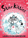 Book cover of 'Star Kitties' with a cartoon cat detective on a pink background