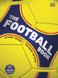 Book cover of 'The Football Book' with a soccer ball design and DK logo.