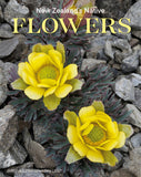 A square cover-style image featuring two bright yellow native flowers growing among gray rocks, with the text 'New Zealand's Native FLOWERS' across the top and small text at the bottom reading 'potton & burton calendars | 2027'. This is best classified as Scenery because the depicted floral scene appears to be the product artwork itself rather than a photo of a physical object in a studio or lifestyle setting.